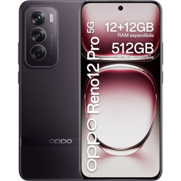 Oppo Reno12 Pro 5G Black AI phone - Afbeelding 3